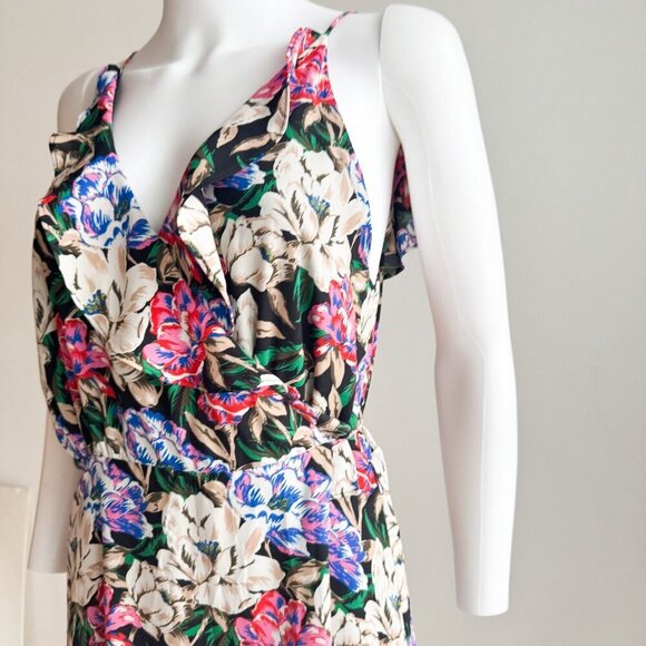 Wayf Floral Wrap Maxi Dress Sleeveless M - Picture 8 of 12